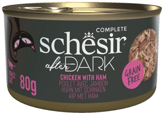 Schesir After Dark Bouillon Kip & Ham - 12 x 80 gr - Voordeelverpakking