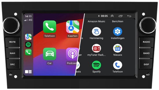 Carplay autoradio geschikt voor Opel Corsa Astra Meriva Zafira | 2001 t/m 2013 | Android 13 | Draadloos Apple Carplay & Android Auto | 2GB + 64GB | Denago | 2001 2002 2003 2004 2005 2006 2007 2008 2009 2010 2011 2012 2013 | Bluetooth & Wifi