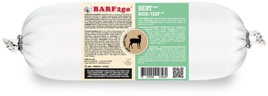 BARFmenu 2Go Hondenvoer Nat Hert - 900 gr