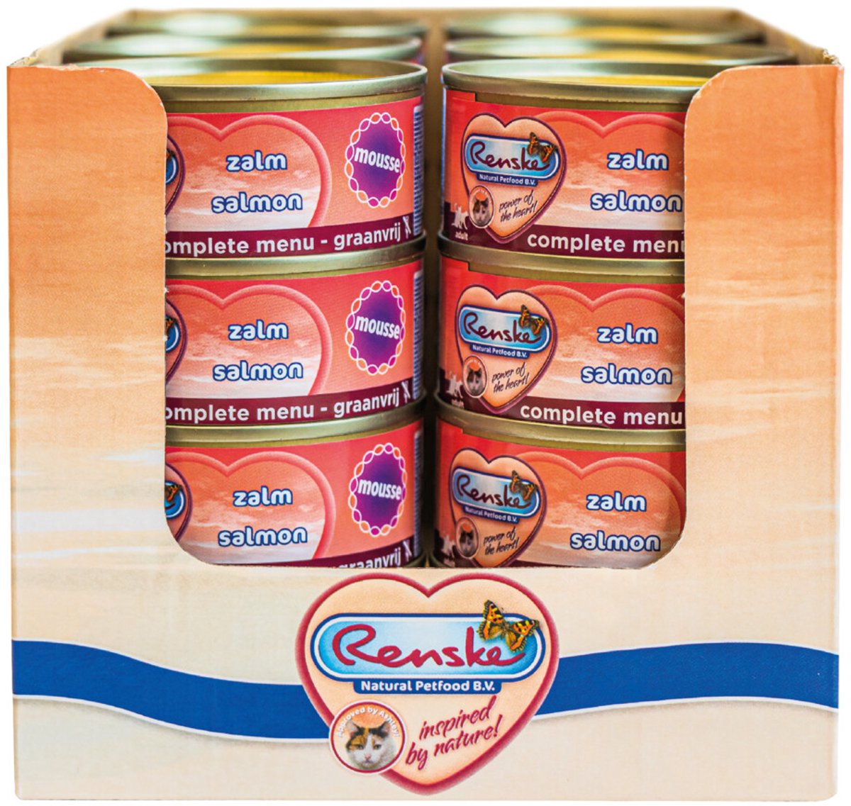 24x Renske Kattenvoer Mousse Zalm 70 gr