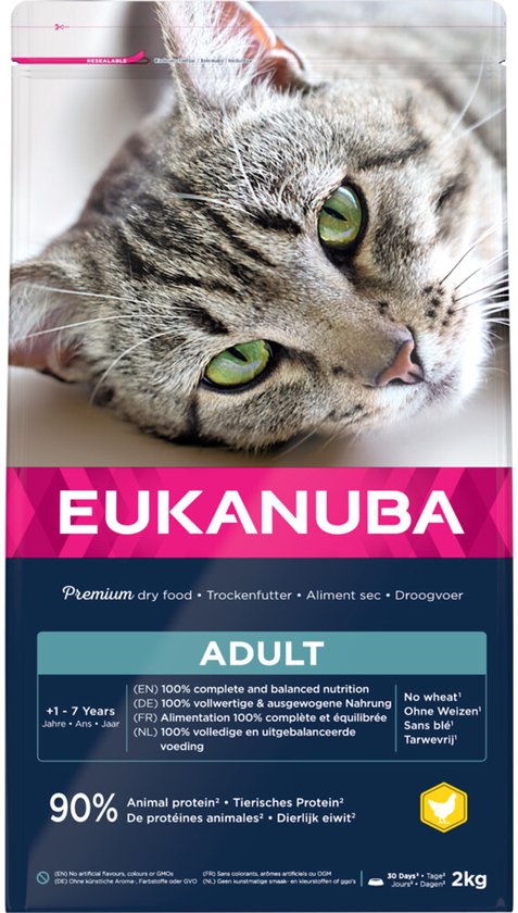 Eukanuba Adult Top Condition 1+ Kattenvoer Kip - Lever - 4 x 2 kg - Voordeelverpakking