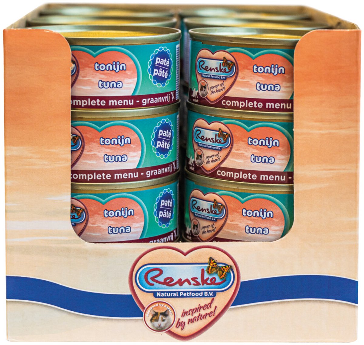 Renske Graanvrij paté tonijn hypoallergeen natvoer kat (blik) 2 trays (48 x 70 g)