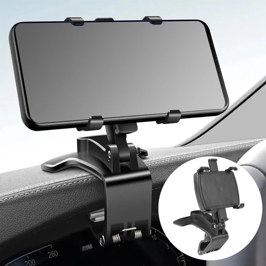 Retoo Auto telefoonhouder met 360° draaibaar en siliconen bescherming, autohouder 4,5-6,5 inch smartphone voor amateurbord, universele telefoonhouder compatibel met Samsung, iPhone, Huawei Retoo Auto telefoonhouder met 360° draaibaar en siliconen bescherming, autohouder 4,5-6,5 inch smartphone voor amateurbord, universele telefoonhouder compatibel met Samsung, iPhone, Huawei