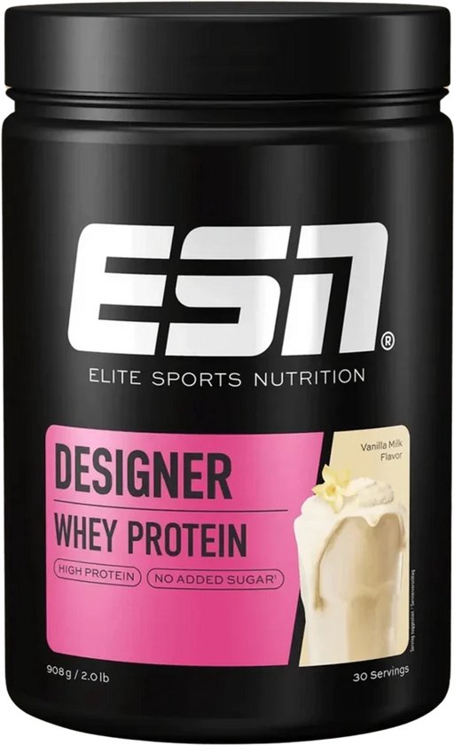 ESN Designer Whey Protein Poeder, Vanillemelk, 908 g