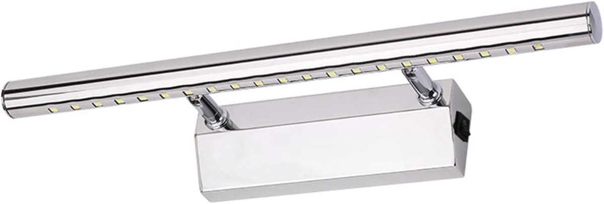 LED Spiegellamp - wandlamp met chroom kleur - badkamerverlichting - l:55cm - 3000K - 7W