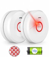 USAFE® Rookmelder Set 2 Stuks – Inclusief Magneetmontage – 10 Jaar Batterij – 85dB Alarm & LED – Brandalarm EN 14604 Gecertificeerd