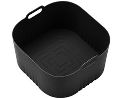2 stuks Geschikt voor HD9252 HD9200 HD9255 luchtkoker silicone bakplaat vierkant luchtkoker silicone bakplaat luchtkoker accessoires- zwart