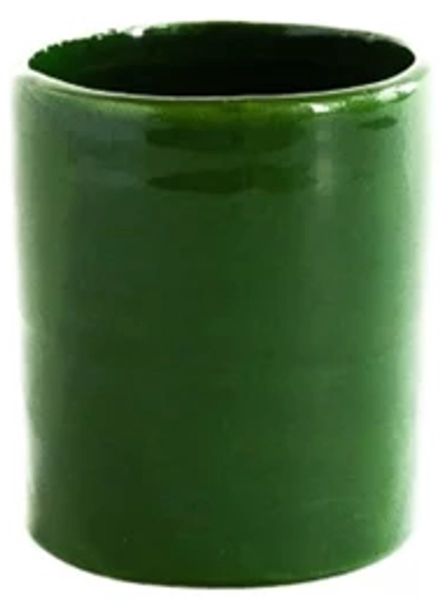 Val Pottery Foolish Mokka beker D7cm H8cm groen