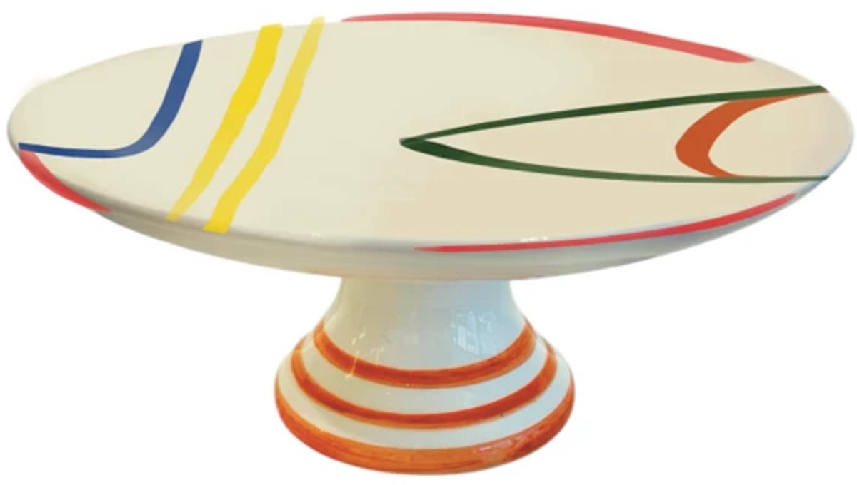 Val Pottery Foolish Pie Holder taartschotel op voet D28cm tutto