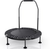 Fitnesstrampolines - Fitness trampoline - Opvouwbare trampoline voor binnen - Ø101,5 cm - 5 verstelbare handgrepen - Draagvermogen 125 kg - Stabiel voor kinderen en volwassenen