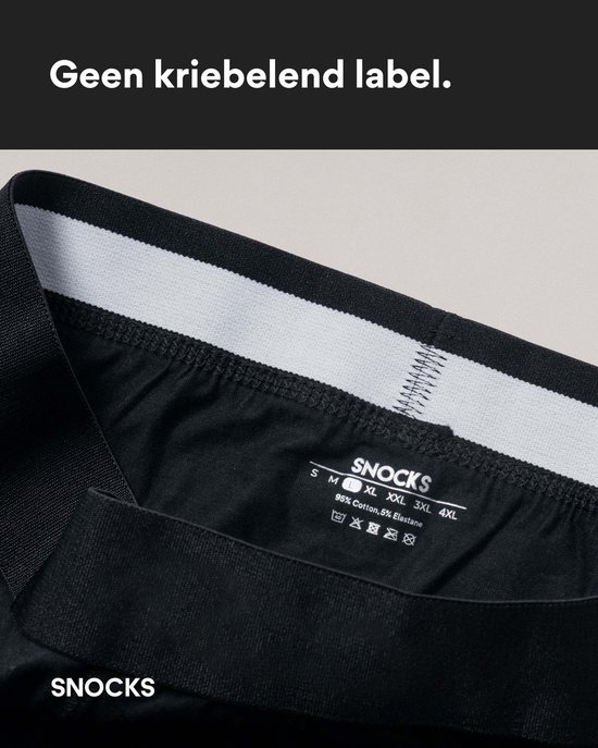 SNOCKS Boxershorts Heren, 6 stuks, Biologisch Katoen, Clean Zonder Logo