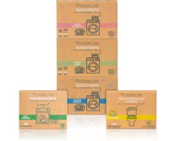 Hollistic Life Wasmiddel Wasstrips 3x 100 Wasbeurten + 50 Vaatwasstrips & 50 Toiletreiniger Strips - Vaatwasstrips Proefpakket – WC Reiniger met 3 Geuren - Wasmiddeldoekjes - Wasvellen - Detergent Sheets