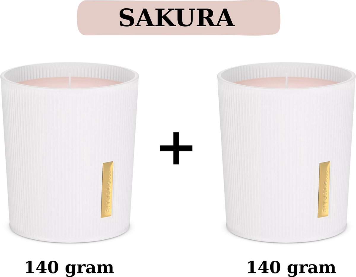 Rituals - Sakura - 2X Kaars a 140 gram = 280 gram - 2X Candle a 140 gram = 280 gram