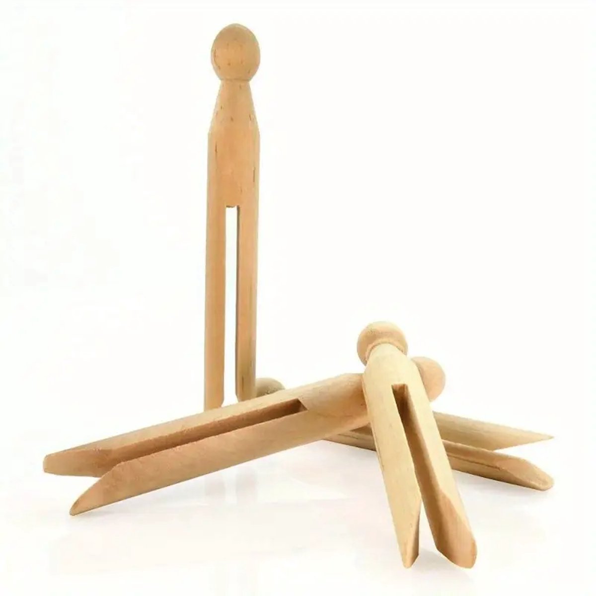 20 Stuks Traditionele Houten Wasknijpers – Klassiek en Stevig