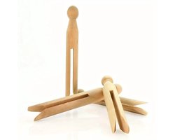 20 Stuks Traditionele Houten Wasknijpers – Klassiek en Stevig
