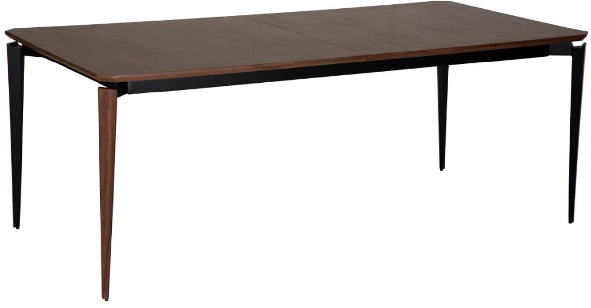 Edge Dan-Form eetkamertafel met uitschuif 100x200/300 cm incl. 2 platen fineer walnoot.