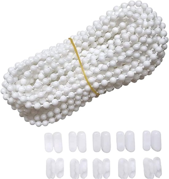 1 set reparatie zijtrekkoord klemdragers vervangingsketting voor rolgordijn montagetoebehoren 18 mm