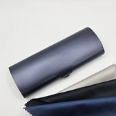 TOPVERKOOP! Aluminium brillenkoker met doekje, harde slijtvaste praktische brillendoos van hoge kwaliteit / Donker Blauw metalen koker / brillenkoker en microvezeldoekje/ geweldig cadeau / boîte / hard case / harde hoes van metaal