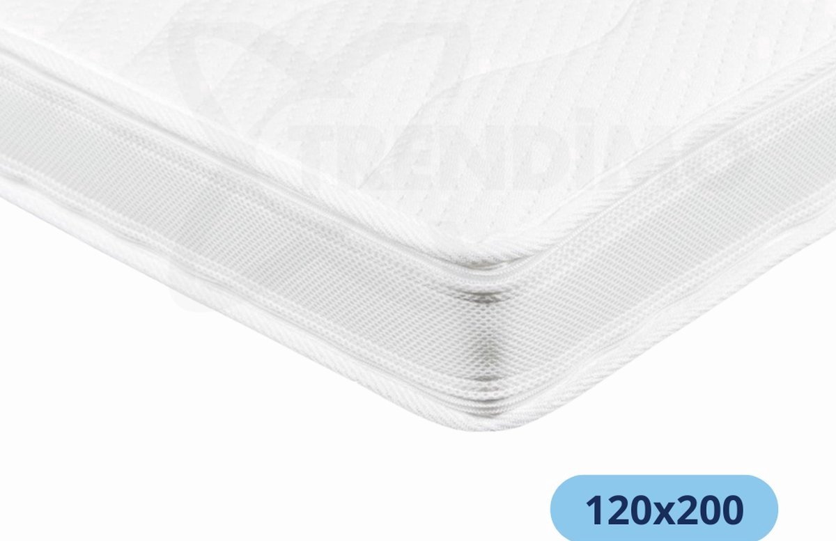 Topper 120x200 XXL Bamboo Pure 3D Topper - Hybride - Topmatras Naturalis - 11cm dik - Matras Antibacterieel - Orthopedisch