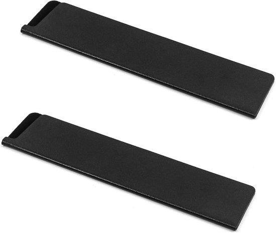 QUARKZMAN 2 stuks messenafdekkingen manchetten randbescherming voor santokumes 7 inch (17,8 cm) randbescherming lemmet universele hoes voor keukenmessen, zwart