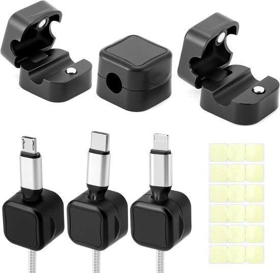 Kabelhouder voor bureau/muur kantoor - zelfklevend - draaibare veer bediening - één Kabelhouder voor bureau/muur kantoor - zelfklevend - draaibare veer bediening - één