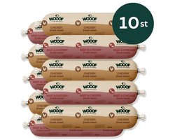 WOOOF Kip en Rund worsten