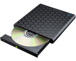 Allecto plus - Draagbare Externe DVD-drive USB 3.0 Type-C CD/DVD-brander met SD/TF-sleuf en 2 USB-poorten - Laptop-PC DVD-speler