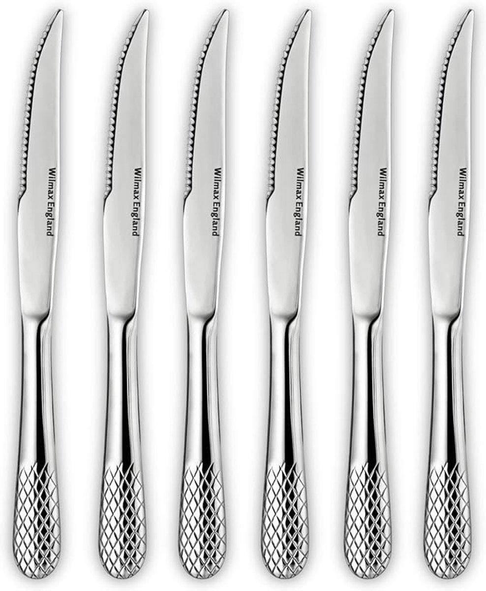 Wilmax - Steakmessen Roestvrij Staal - Julia Collectie - 23,5 cm - Set van 6