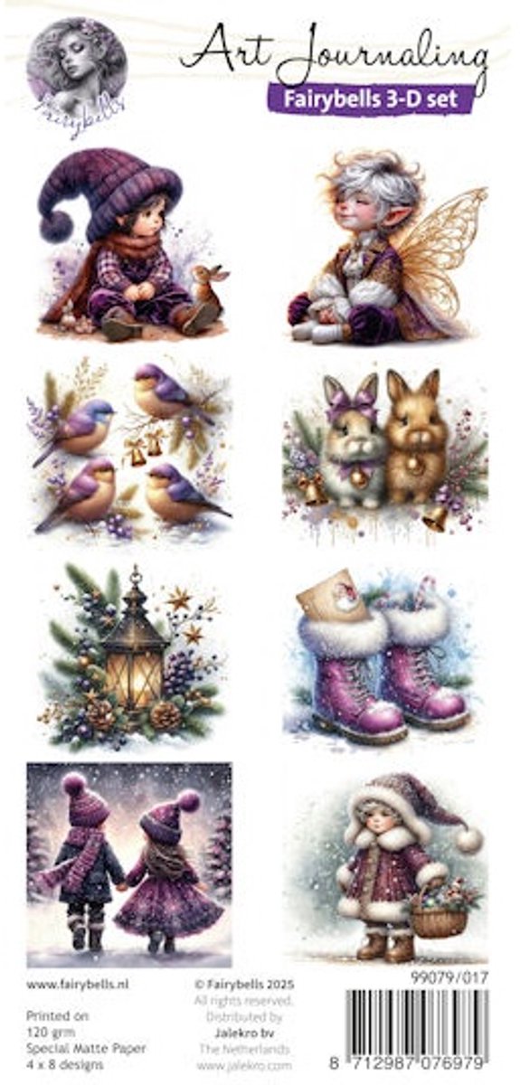 Fairybells 3-D setje 17 - Kerst paars 2
