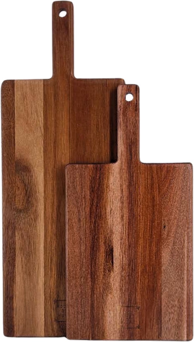 House of Husk Borrelplank Set - Serveerplank - Acaciahout - Dienblad - 2 Stuks - 40 cm