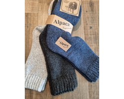 5 Paar - Alpaca Wollen Sokken - Maat 43-46 - Wintersokken - Vrijetijdsokken - Werksokken - Huissokken