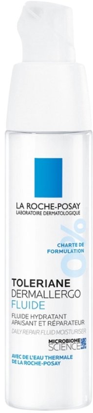 La Roche-Posay Toleriane Dermallergo Fluïde, dagelijkse herstellende fluïde moisturizer met thermisch bronwater.