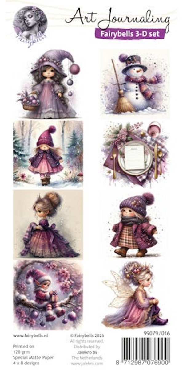 Fairybells 3-D setje 16 - Kerst paars 1