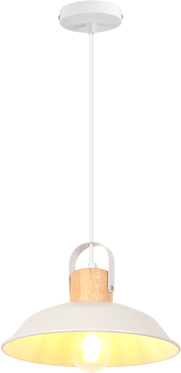 Hanglamp Industriële Slaapkamer E27 Kroonluchter Vintage Plafondlamp voor Woonkamer Café Bar Wit