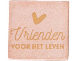 Lottea Tegeltje met tekst ´Vrienden voor het Leven´ - tegeltje, tegeltjes met tekst, tegeltjes met spreuken, cadeau vriendschap, cadeau vriend, cadeau vriendin, vriendinnen cadeaus