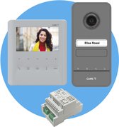CAME - Video-intercomset voor ééngezinswoningen - 3 Delig: Video intercom PLX in Huis, LHS V/01 Buitenpost & VAS/101 Voedingsbron - Deurbel & Parlofoon - Wit