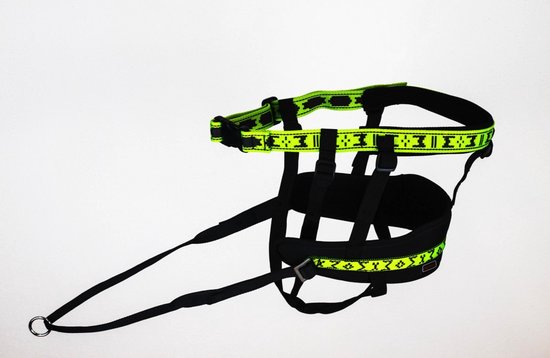 Manmat Race Pro Canicross Heupgordel Geel Zwart – Ultralichte, Verstelbare Heupriem voor Actief Hardlopen met Honden, Getest door Topatleten