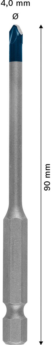 Bosch Accessories EXPERT HEX-9 HardCeramic 2608900588 Tegelboor 1 stuks 4 mm Gezamenlijke lengte 90 mm Zeskant schacht