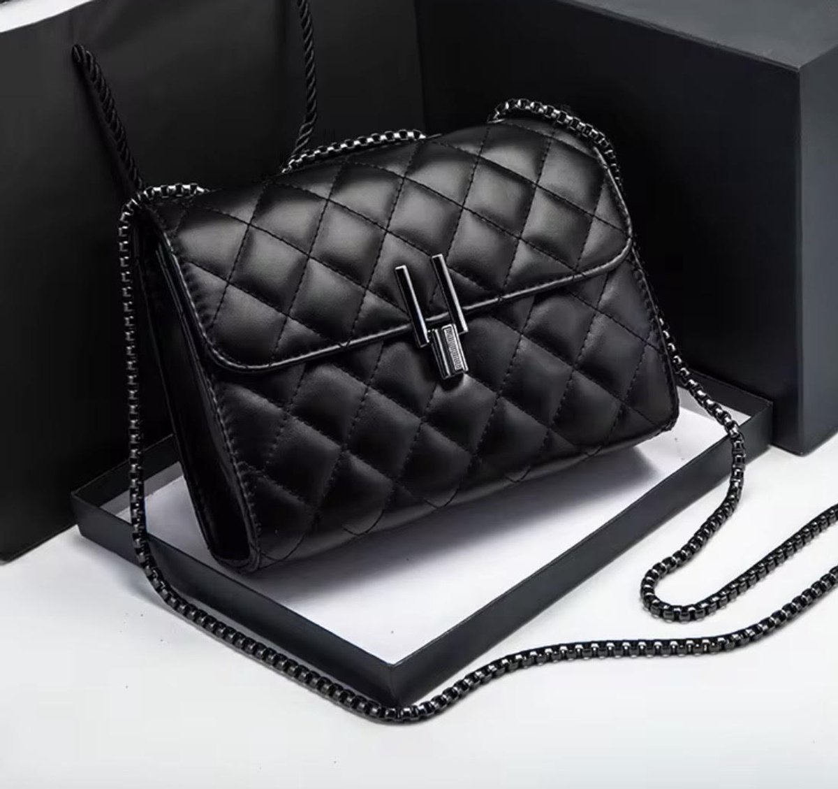Vestasvr® Schoudertas Dames Zwart – Crossbodytas Klein – Trendy Handtas – Festival Tasje – Cadeau voor Valentijn & Kerst
