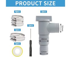 Professionele zwembadafsluitventielen - eenvoudig onderhoud - set van 2