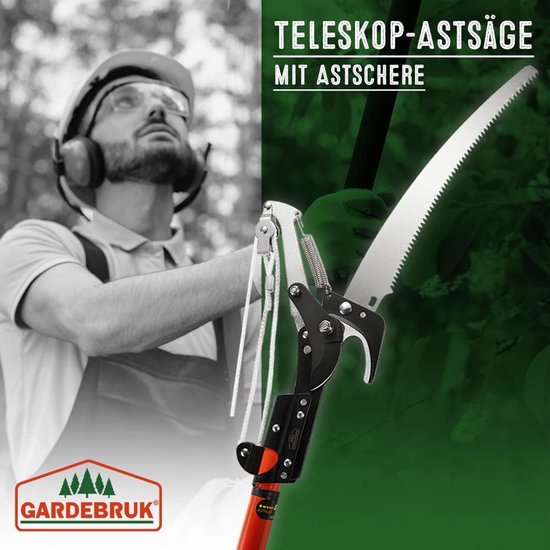Telescopische Takkenzaag 2in1 met Snoeischaar - Max. Werkhoogte 4 Meter van Kinzo Garden — afbeelding 5