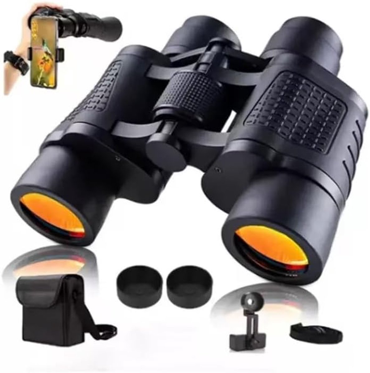 80X80 HD Zoom Verrekijker Telescoop - Verrekijkers - Krachtig Opvouwbaar Lange Afstandsweergave Jacht Nachtzicht Buiten Kamperen Sport