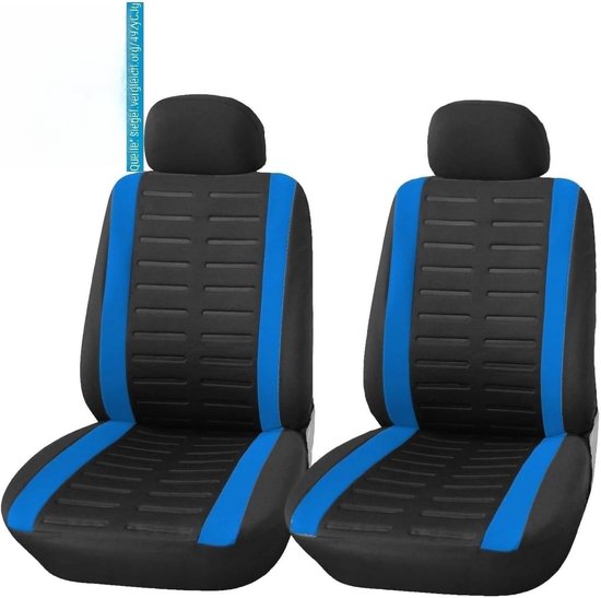 Upgrade4cars Autostoelhoezenset – 9-delig – Universeel – Blauw – Voor- En Achterbank – Polyester – Wasbaar Op 30°C