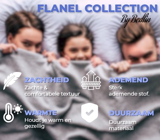 Dekbedovertrek Flanel - Winter - 1 persoon - 140 x 200 cm - Grate van Sleeptime Elegance — afbeelding 4