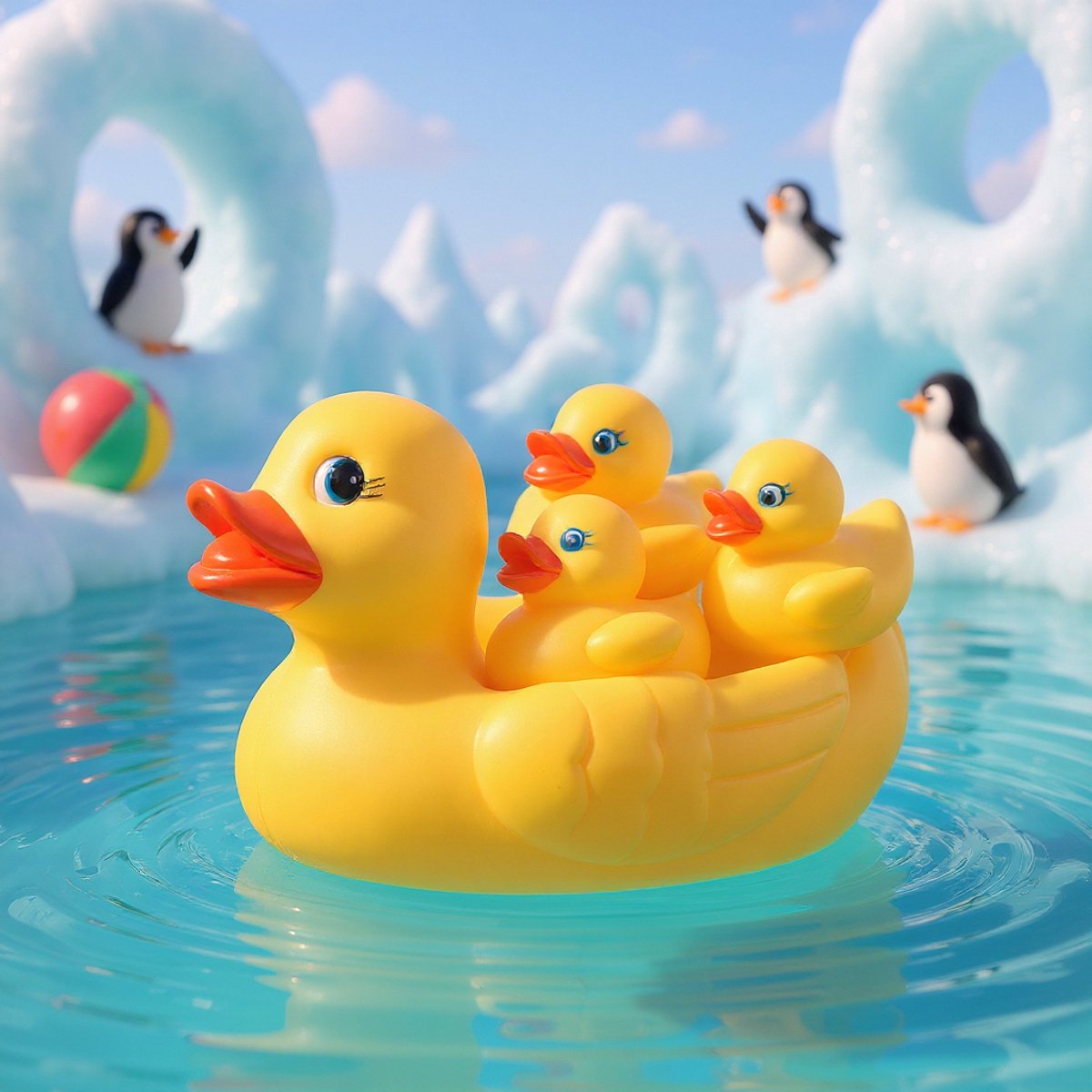 Playgro Badeendjes Familie – badeend - badeendjes - Volledig Afgesloten - Schimmelvrij - waterspeelgoed baby - Waterspeelgoed Peuters Mama eend en 3 eendjes - BPA vrij — afbeelding 14