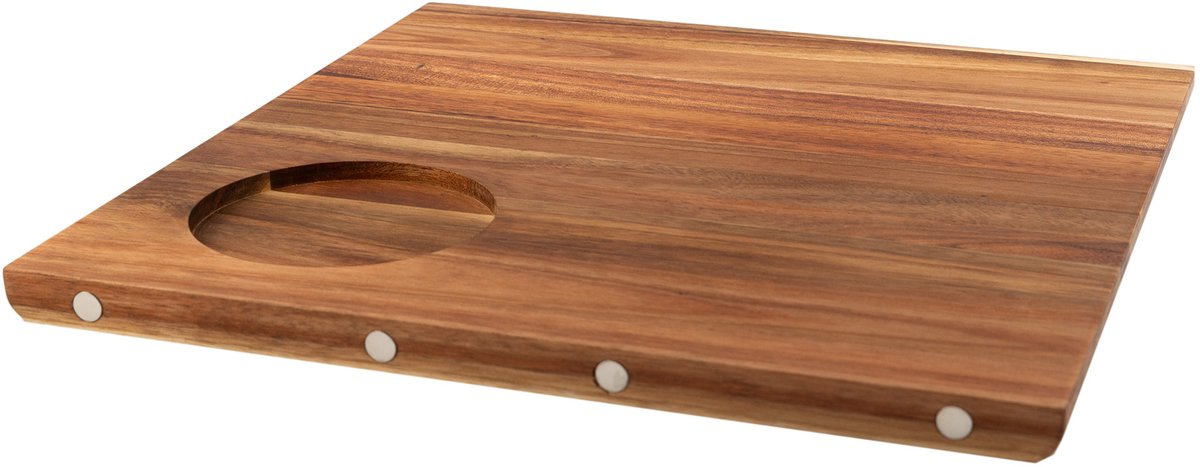 Point-Virgule Sharing serveerplank uit acacia met magneten 33x33x2cm