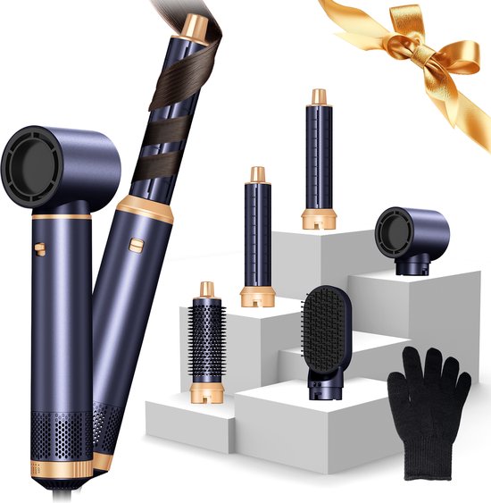 Brosse sèche-cheveux Air Style 1000 - Multistyler avec 5 accessoires - Ionique - 1000 W [Airstyler]