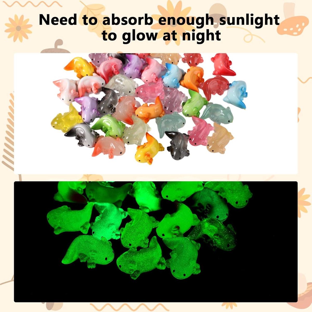64 stuks Mini Axolotl-figuren, Glow in The Dark Hars Axolotl Kleine Dierenfiguren Axolotl-bedels voor Doe-Het-Zelf Ambacht Tuin Landschap Poppenhuis Potplanten Decoraties (16 Kleuren 64 stuks Mini Axolotl-figuren, Glow in The Dark Hars Axolotl Kleine Dierenfiguren Axolotl-bedels voor Doe-Het-Zelf Ambacht Tuin Landschap Poppenhuis Potplanten Decoraties (16 Kleuren