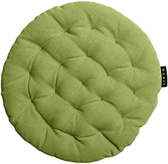 Coussin de chaise rond PromoHome Ø 37 cm - Coussin d'assise en coton doux - Lavable en machine
