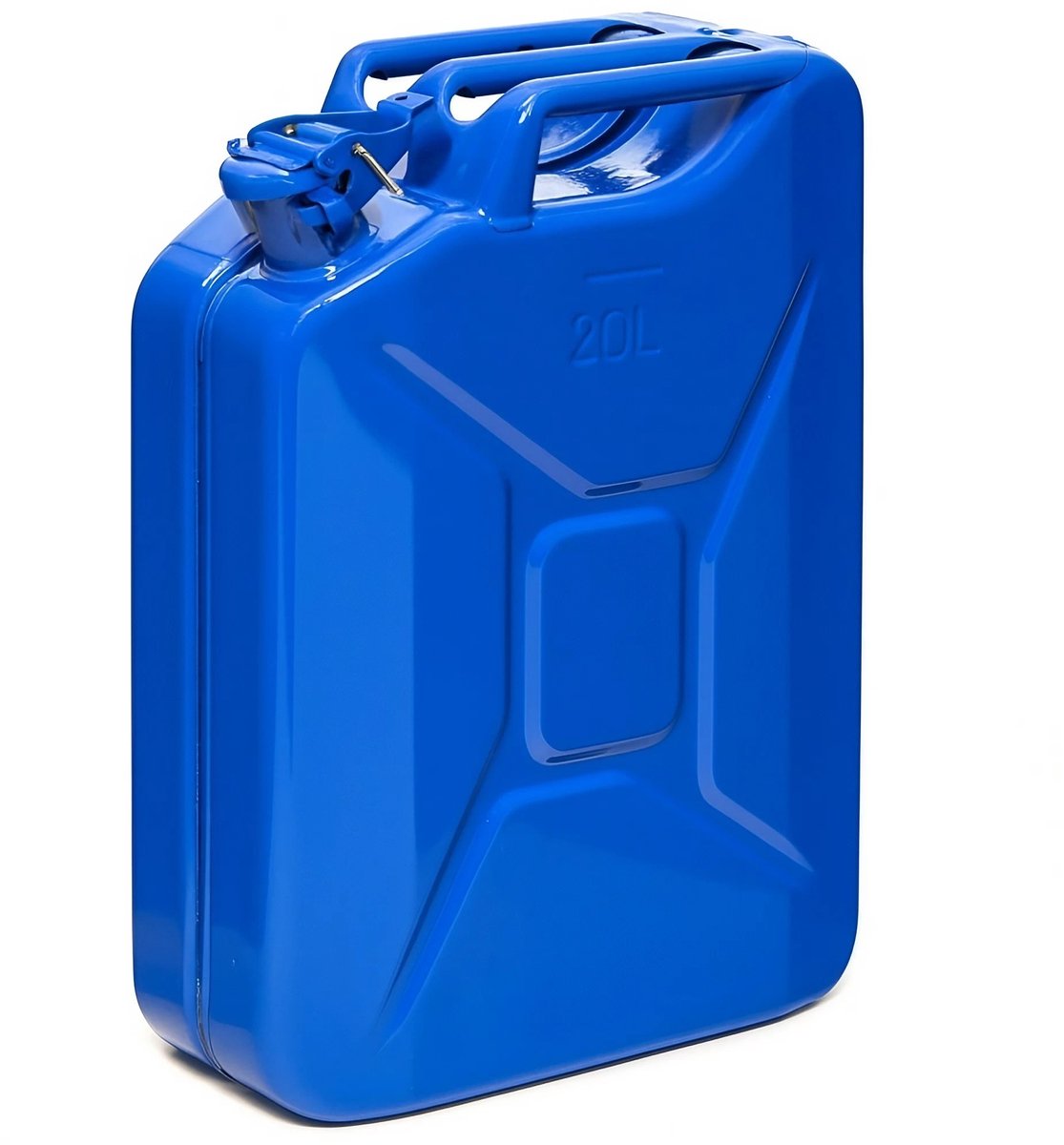 BW® Fuel Canister Metalen Benzineblik - Jerrycan 20 Liter - Blauw - TÜV-getest en UN-goedgekeurd - Gemaakt in Europa